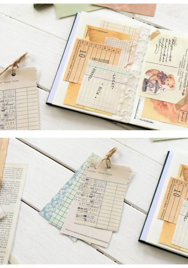 Poppy Crafts Cottage Garden Scrap Paper Pack - Vintage Grid