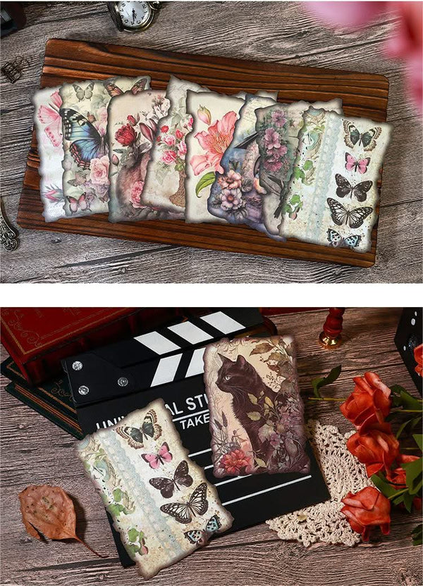 Poppy Crafts Burnt Edge Scrap Paper Pack - Butterfly Party