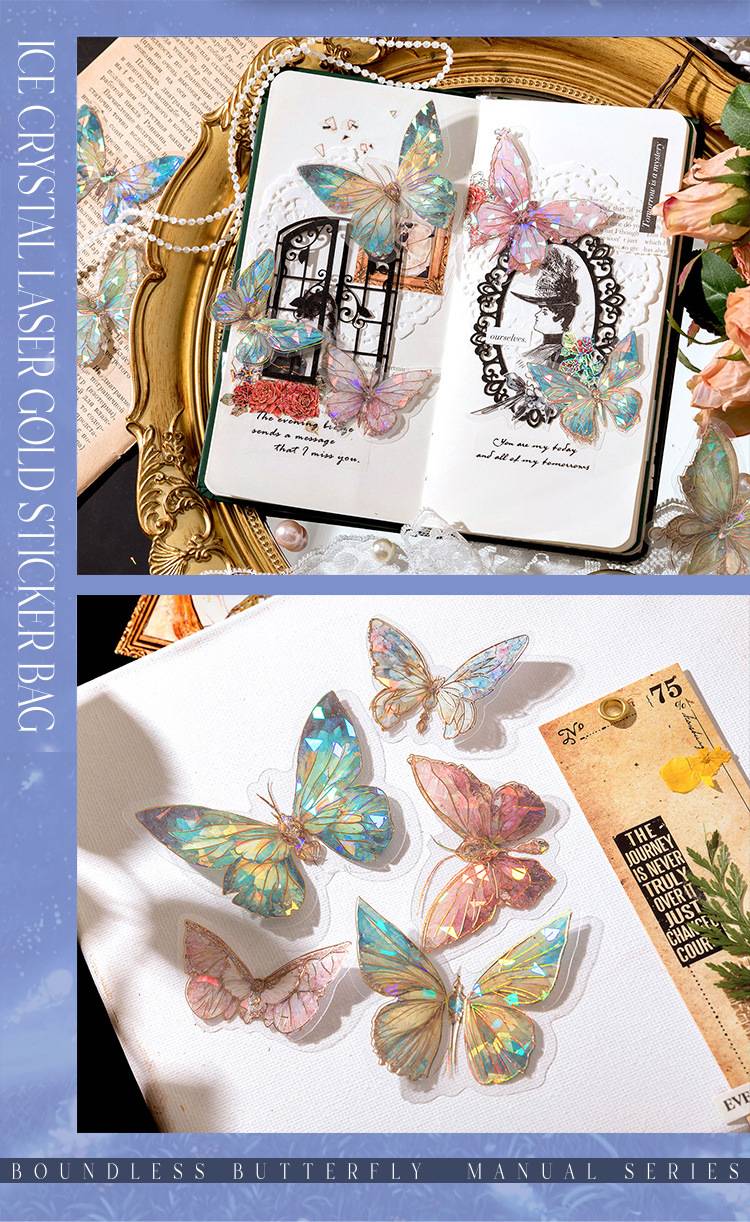 Poppy Crafts Crystal Butterfly Sticker Pack - Starlight