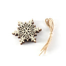 Poppy Crafts Wooden Ornaments Set - Christmas Collection - Festive Flakes