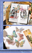Poppy Crafts Crystal Butterfly Sticker Pack - Streamer Green