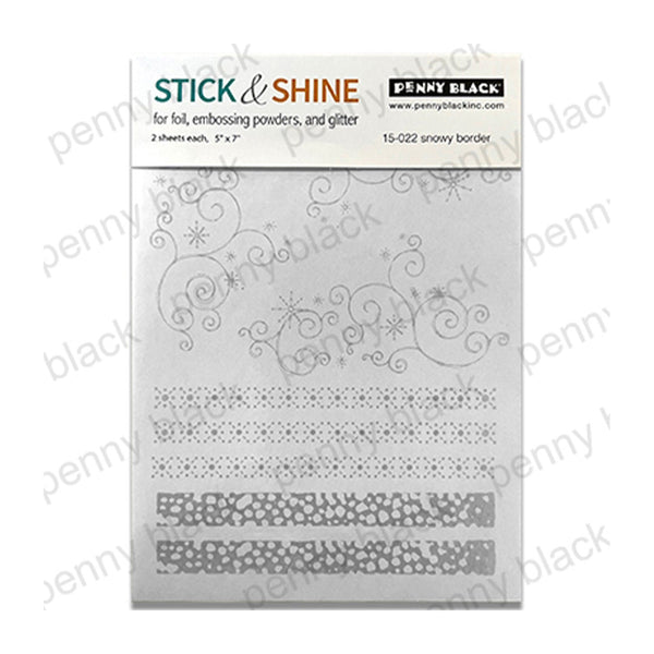 Penny Black Stick & Shine Rub-Ons - Snowy Border