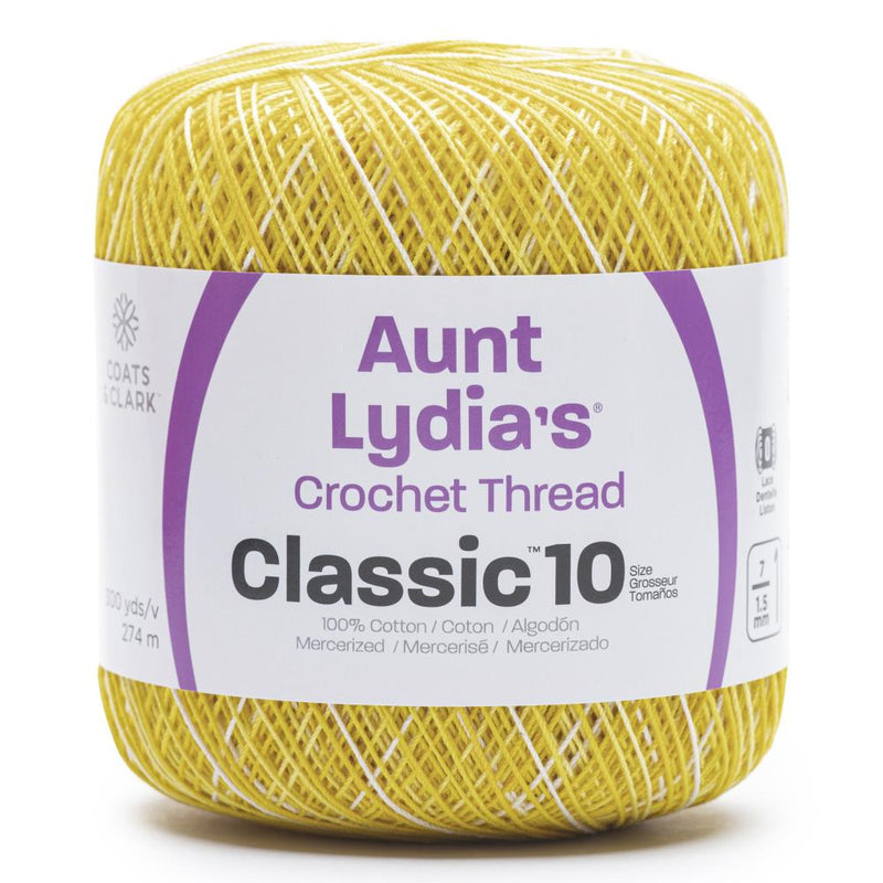 Aunt Lydia's Classic Crochet Thread Size 10 - Super Glow Mimosa