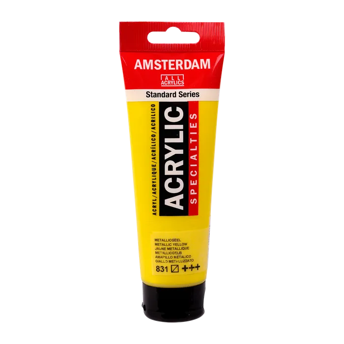 Amsterdam Standard Acrylic Paint 120ml - Metallic Yellow 831