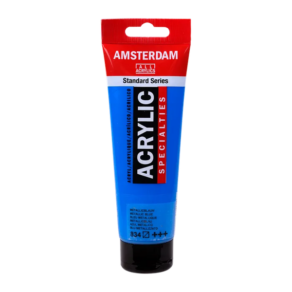 Amsterdam Standard Acrylic Paint 120ml - Metallic Blue 834