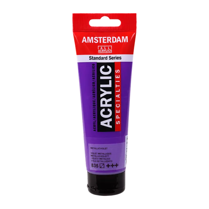 Amsterdam Standard Acrylic Paint 120ml - Metallic Violet 835