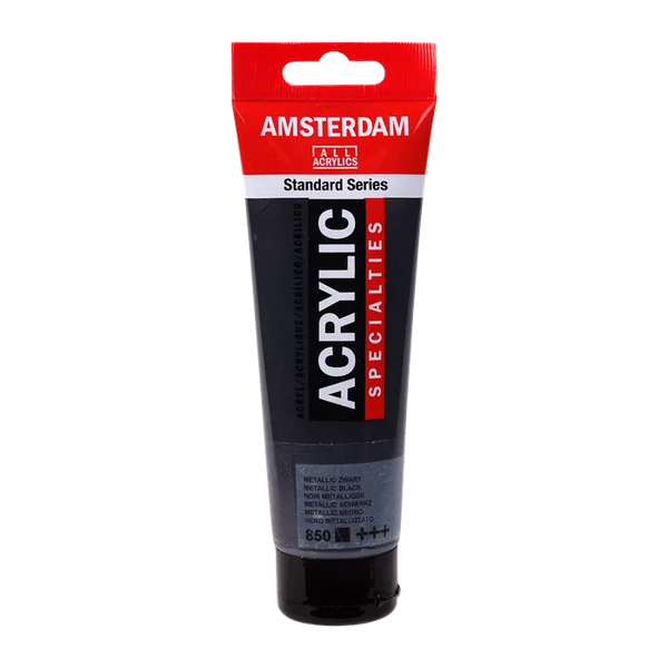 Amsterdam Standard Acrylic Paint 120ml - Metallic Black 850