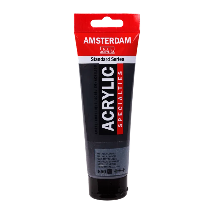 Amsterdam Standard Acrylic Paint 120ml - Metallic Black 850