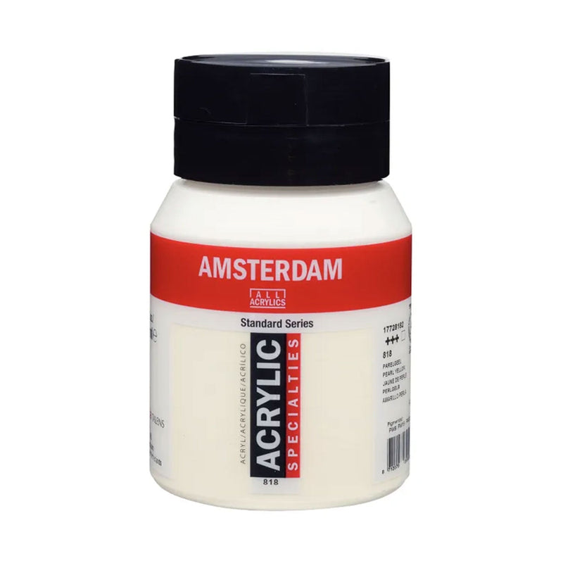 Amsterdam Standard Acrylic Paint 500ml - Pearl Yellow 818