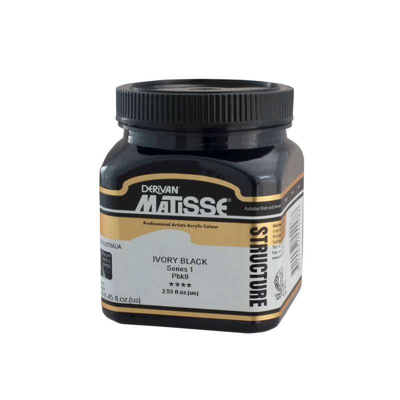 Matisse Structure Paint 250ml - Ivory Black - S1