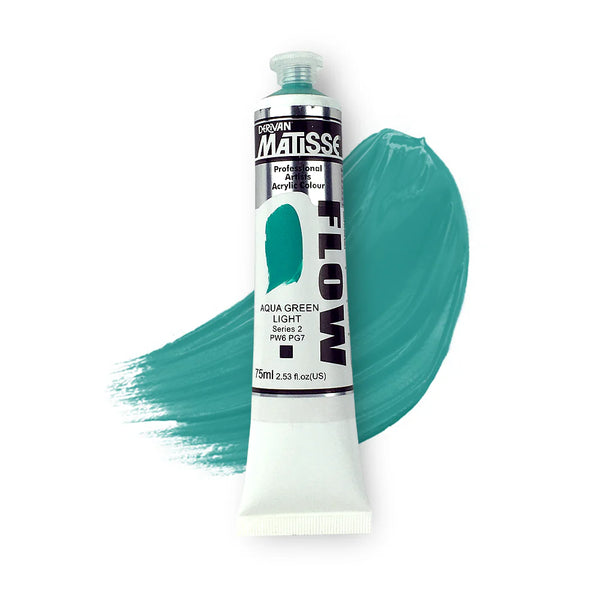 Matisse Flow Acrylic Paint 75ml - Aqua Green Light -S2