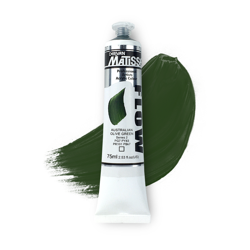 Matisse Flow Acrylic Paint 75ml - Australian Olive Green -S2