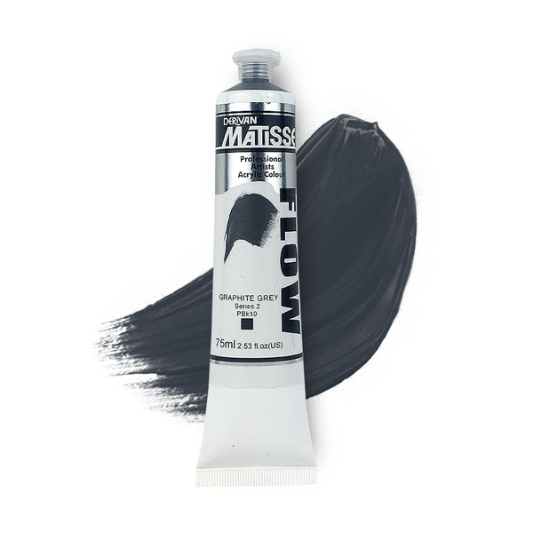 Matisse Flow Acrylic Paint 75ml - Graphite Grey -S2