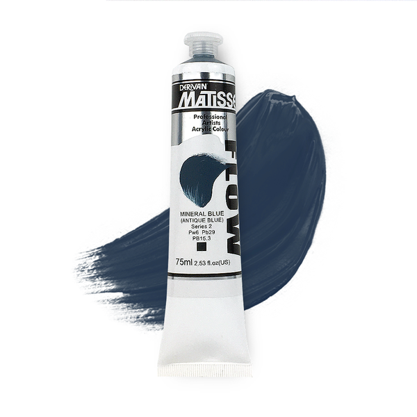 Matisse Flow Acrylic Paint 75ml - Mineral Blue (Antique) -S2