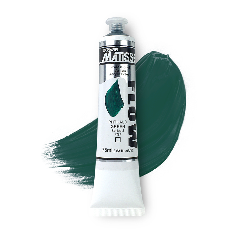 Matisse Flow Acrylic Paint 75ml - Phthalo Green -S2
