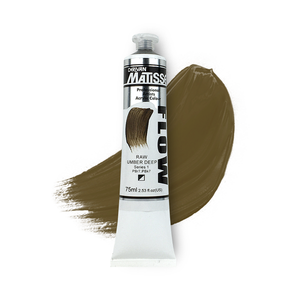 Matisse Flow Acrylic Paint 75ml - Raw Umber Deep -S1