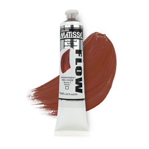 Matisse Flow Acrylic Paint 75ml - Transparent Red Oxide -S3