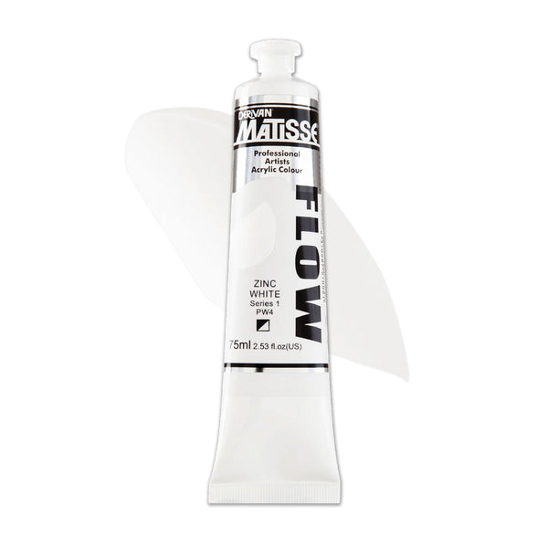 Matisse Flow Acrylic Paint 75ml - Zinc White