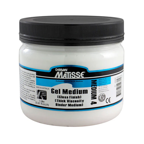 Matisse Acrylic Medium MM4 - Gel Medium 1L (Gloss Finish)