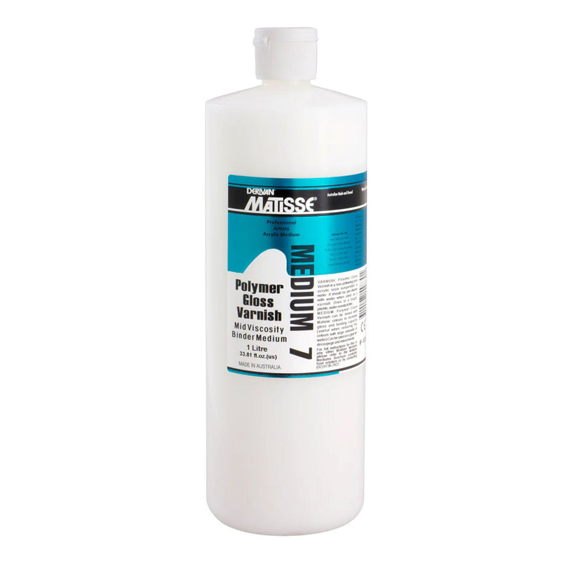 Matisse Acrylic Medium MM7 - Polymer Gloss Varnish & Medium 1L