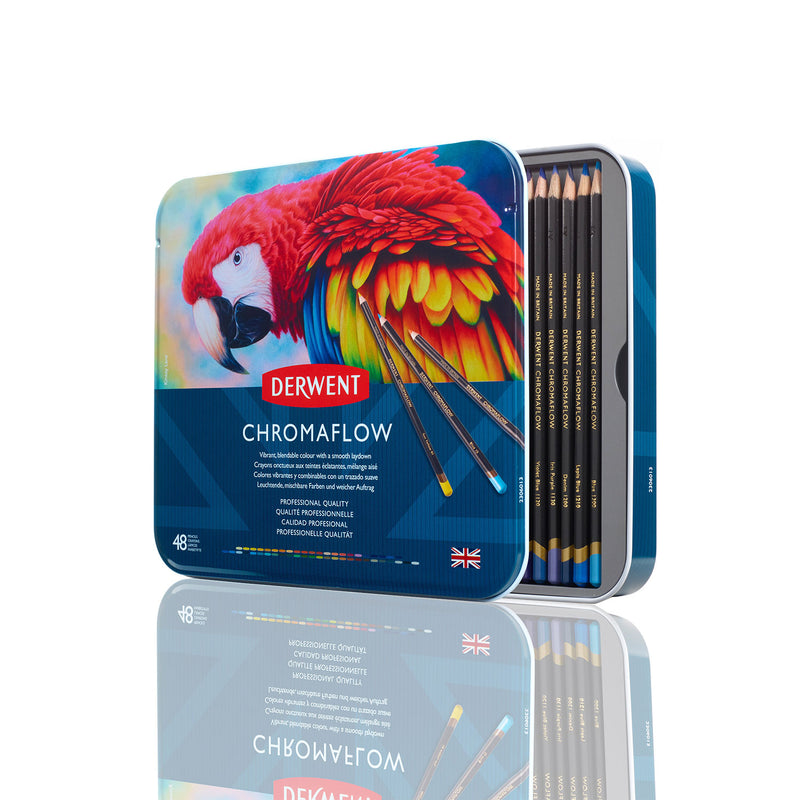 Derwent Chromaflow Pencil Tin Set - 48 Pencils