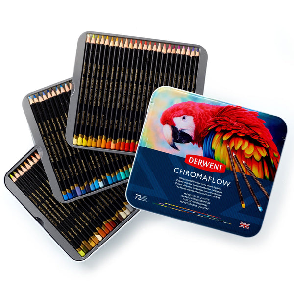 Derwent Chromaflow Pencil Tin Set - 72 Pencils