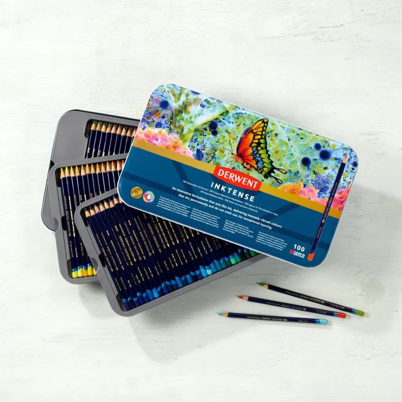 Derwent Inktense Pencil Tin Set - 100 Pencils