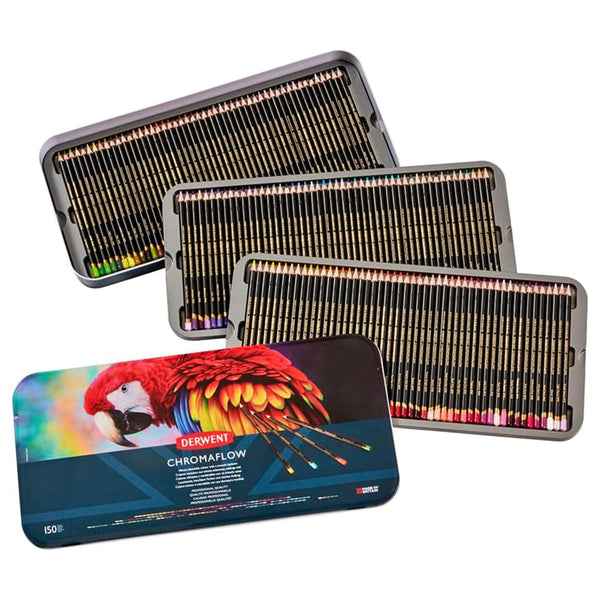 Derwent Chromaflow Pencils Tin - 150 Pencils