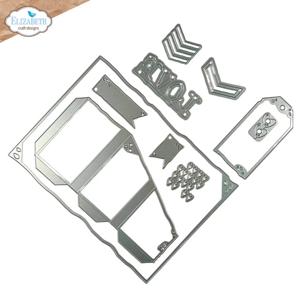 Elizabeth Craft Designs - Trifold Hello You Die Metal Die Set