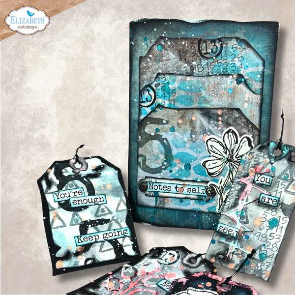 Elizabeth Craft Designs - Tag Trio Hello You Die Metal Die Set