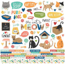 Simple Stories Fur Baby Cat Cardstock Stickers Fur Baby Cat