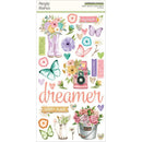 Simple Vintage Flower Shoppe Chipboard Stickers 6"X12"