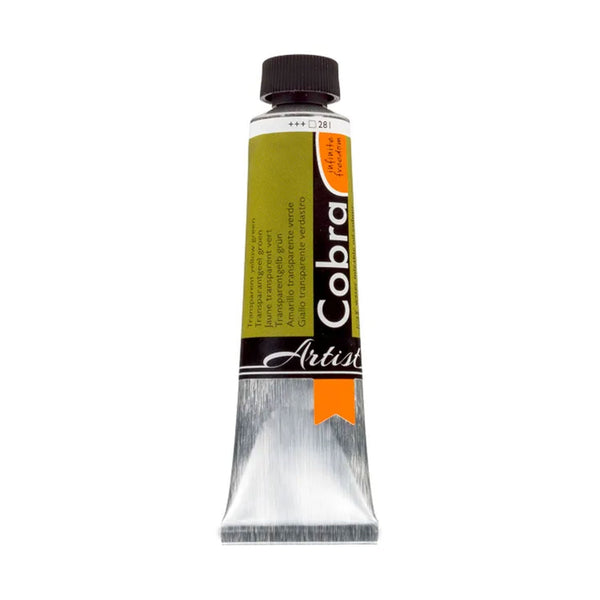 Cobra Artist Water Mixable Oil Colour  - 281 - Transparent Yellow Green 40ml