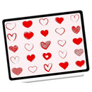 Poppy Crafts Clear Stamps #526 - Valentine's Day Heart Collection #2