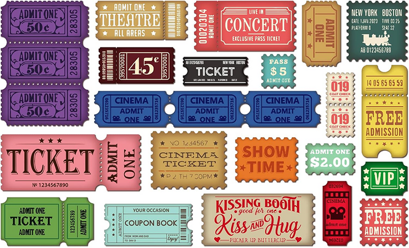 Poppy Crafts Cutting Dies #843 - Ticket Stubs #2