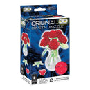 BePuzzled 3D Crystal Puzzle Red Roses In Vase