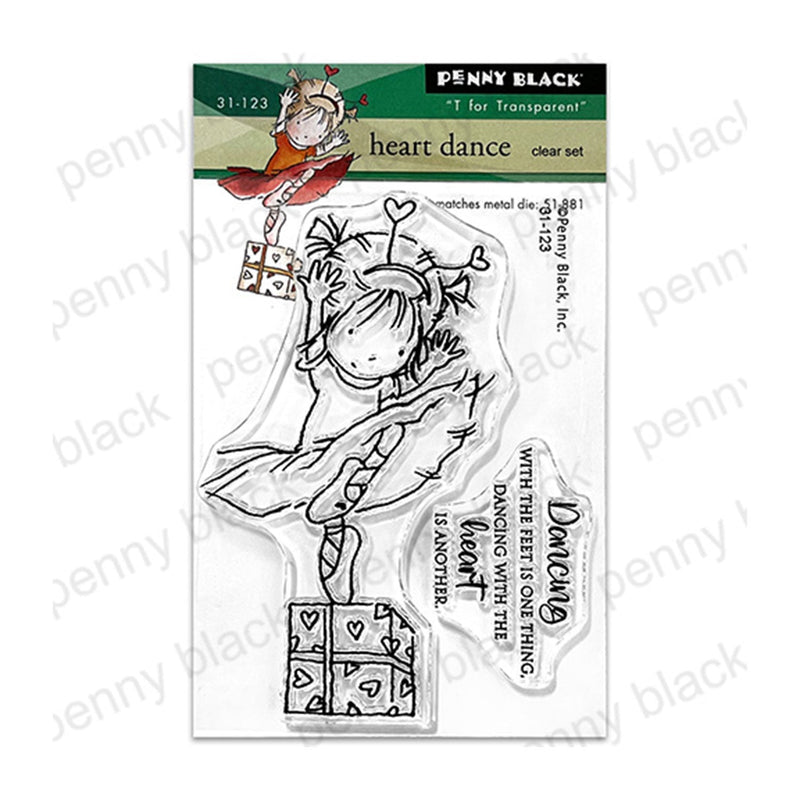 Penny Black Clear Stamps - Heart Dance