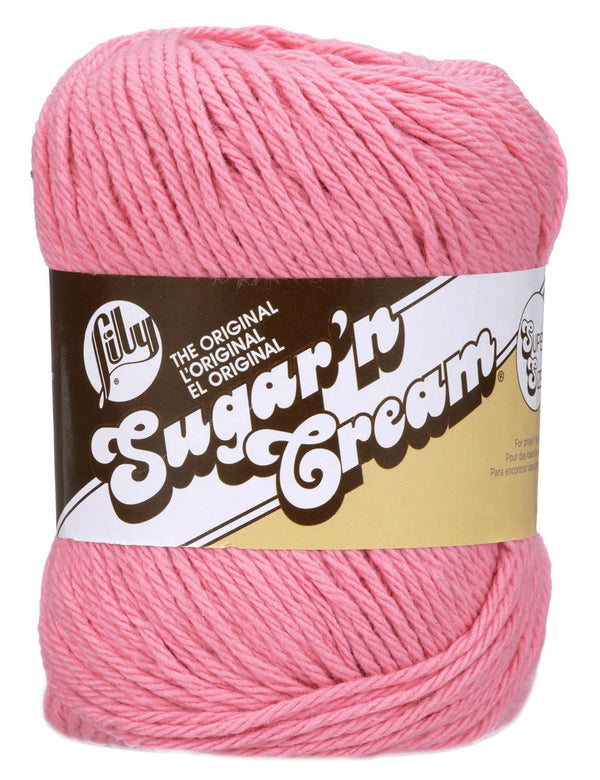 Lily Sugar'n Cream Yarn - Solids Super Size - Rose Pink