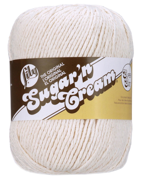 Lily Sugar'n Cream Yarn - Solids Super Size Ecru