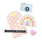 American Crafts Rainbow Avenue Ephemera Die-Cuts 70/Pkg - Icons, Rose Gold