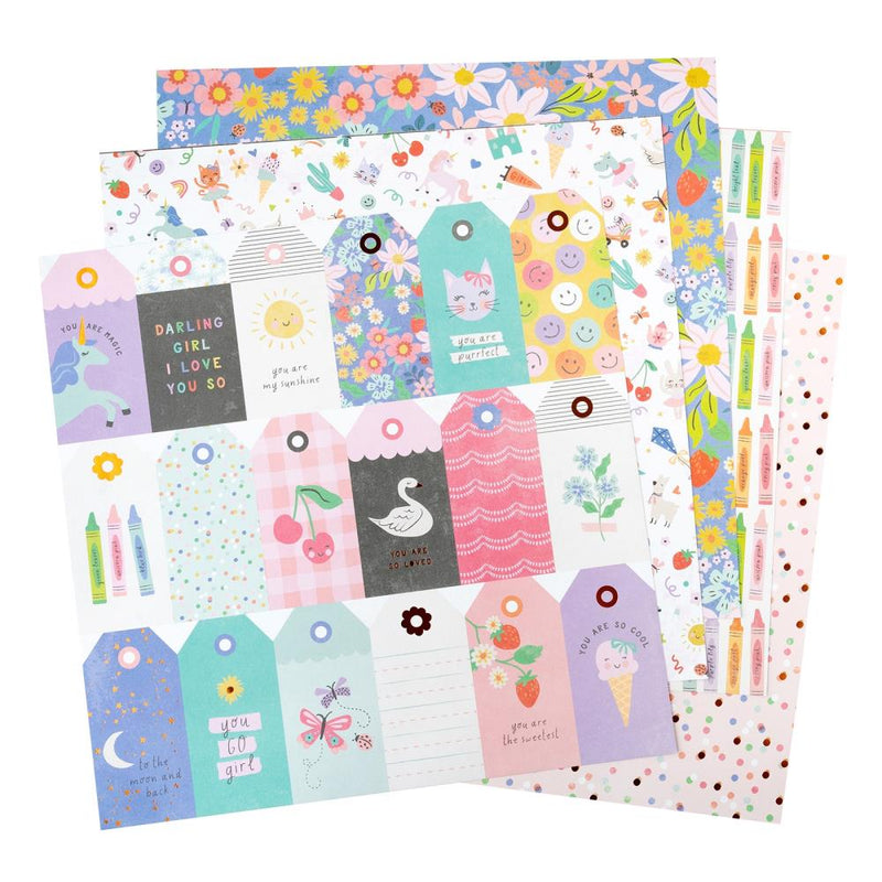 Pebbles Double-Sided Paper Pad 12"x 12" 24/Pkg - Cool Girl*