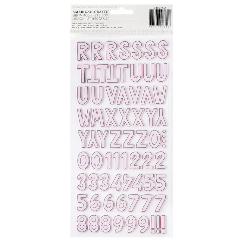 Pebbles Cool Girl Thickers Stickers 139/Pkg - Alpha