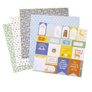 American Crafts Double-Sided Paper Pad w/Gold Foil 12"x 12" 24/Pkg - Hello Little Boy