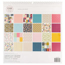 Pink Paislee Double-Sided Paper Pad w/Gold Foil 12"x 12" 24/Pkg - Joyful Notes*