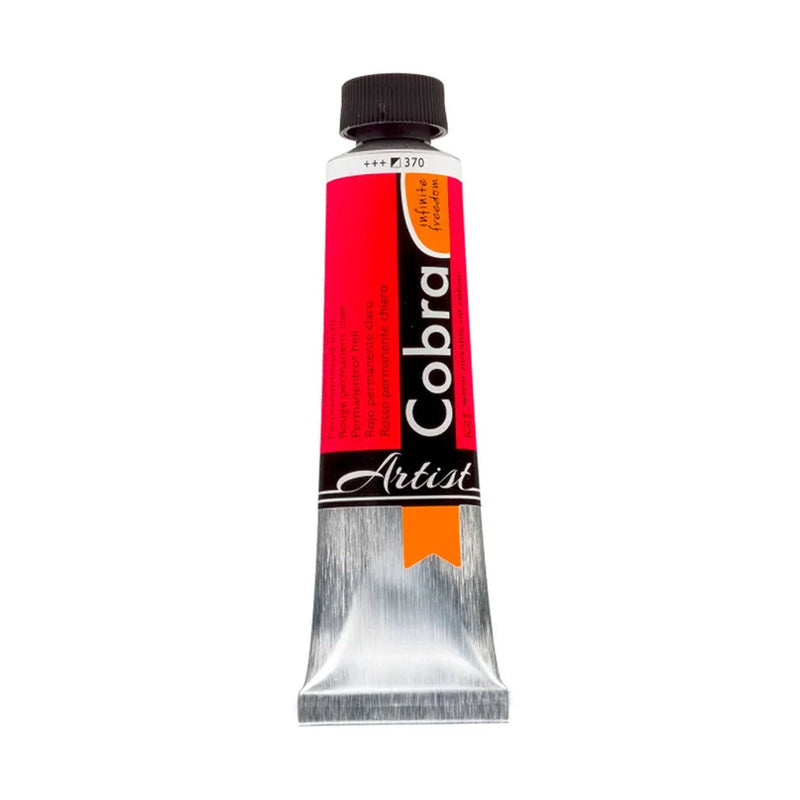 Cobra Artist Water Mixable Oil Colour  - 370 - Permanent Red Light 40ml