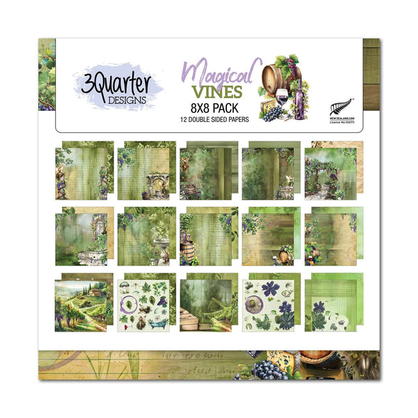 3Quarter Designs Scrapbook Paper Pack 8"x 8" - Magic Vines
