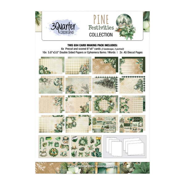 Card making pack with various designs and text on a white background