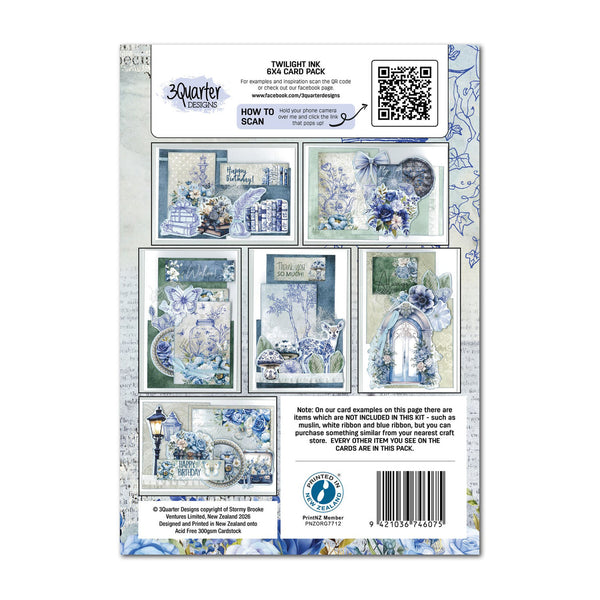 Card pack with illustrations and branding on a white background
