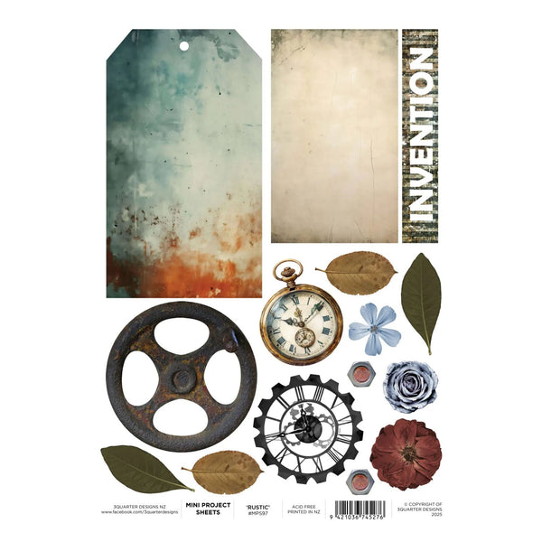 3 Quarter Designs Mini Project Sheet - Rustic Tinkerer