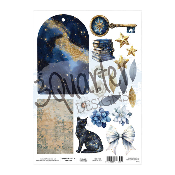3 Quarter Designs Mini Project Sheet A4 - Lunar Horoscopes